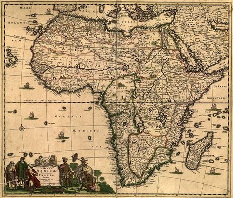 Old Africa Map