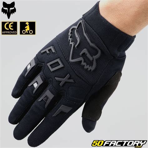 Gants cross Fox Racing Dirtpaw homologués CE noirs Équipement