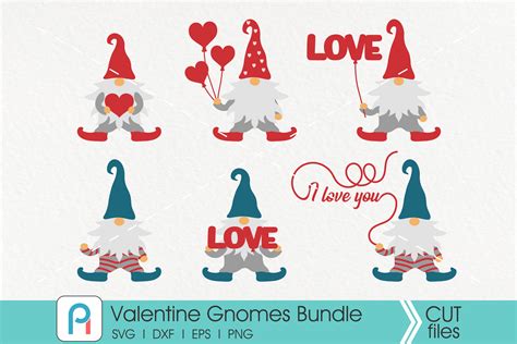 Valentine Gnomes Svg, Gnomes Svg, Cute Gnomes Svg By Pinoyart ...