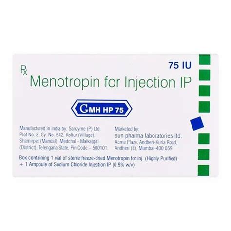 Menotropin Hmg Iu Injection Packaging Type Vial At Rs Piece