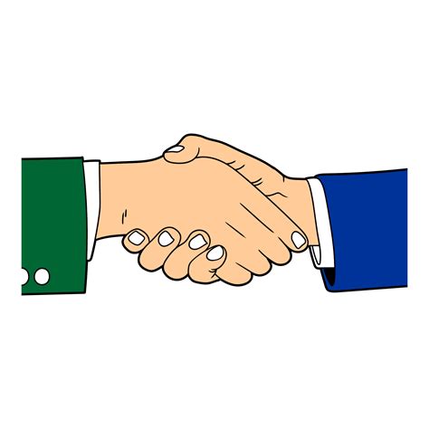 Cartoon Handshake Deal 17581260 Vector Art At Vecteezy