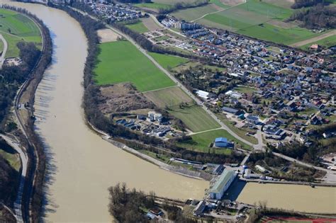 Luftaufnahme Albbruck Ortskern Am Uferbereich Des Rhein