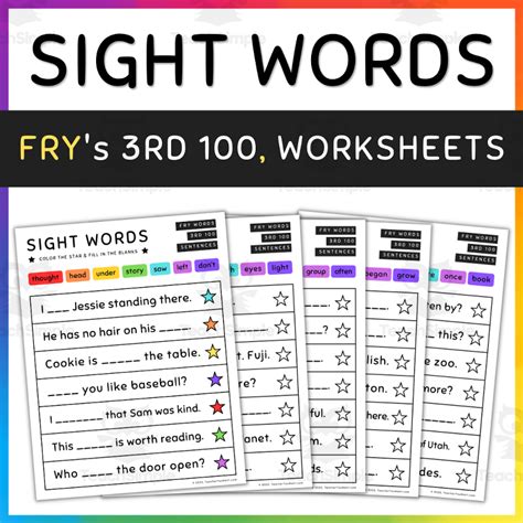 Its Fall Kindergarten Math And Literacy Center Sight Words By Teach Simple