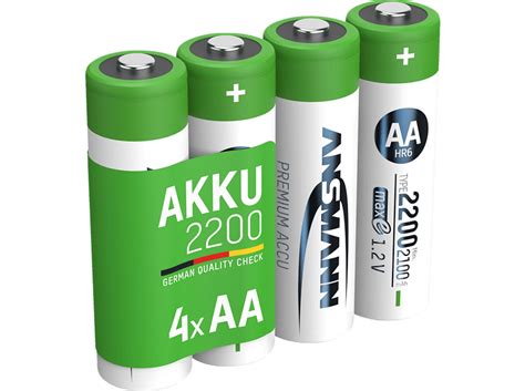 ANSMANN 4er Karton AA Mignon Akku NiMH 1 2 Volt 2900 MAh MediaMarkt