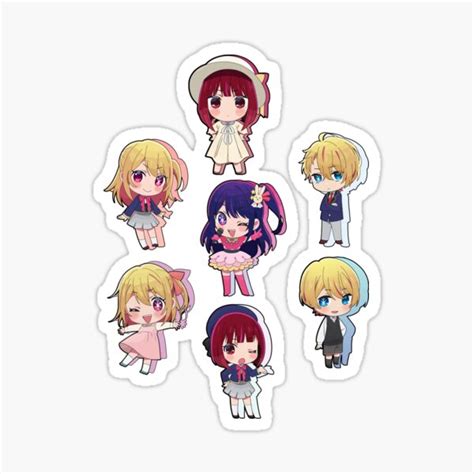 "oshi no ko characters pack" Stickerundefined by MichaMichou | Redbubble