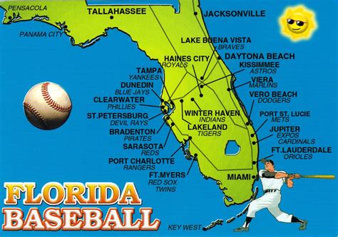 Florida Baseball Map Postcard 2 Available Erin Flickr