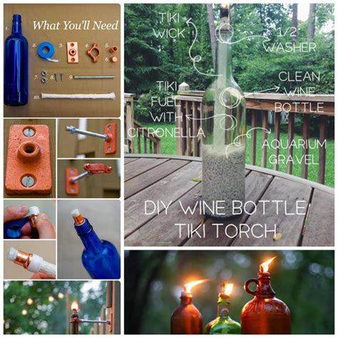 How To Make Wine Bottles Into Tiki Torches Video The WHOot Wine