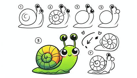 How To Draw Snail Trying Drawing