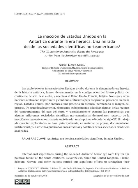 PDF La Inacción de Estados Unidos en la Antártica durante la era