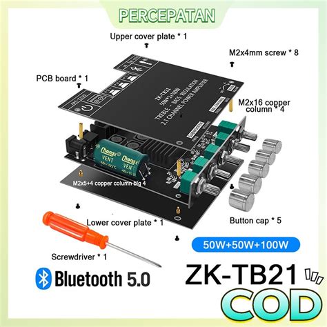 Jual ZK TB21amplifier Bluetooth Bass 2 1 Channel Bluetooth Modul