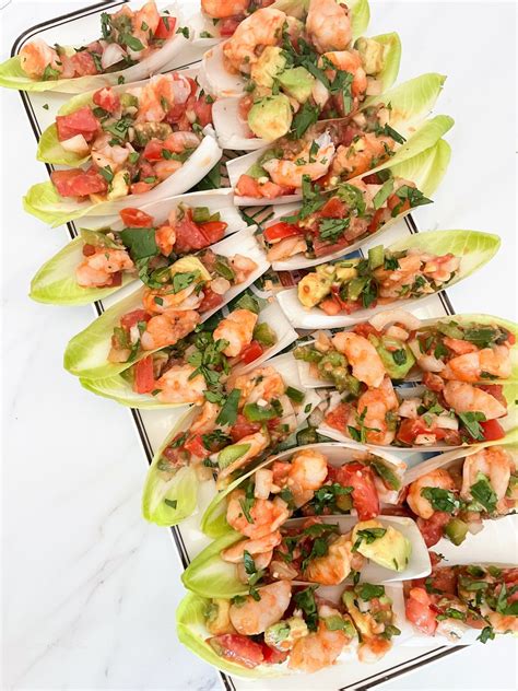 Mexican Shrimp Cocktail Endive Appetizer - Small Gestures Matter