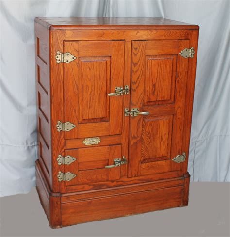 Bargain John's Antiques | Antique Wood Ice Box - Belding Hall - Bargain John's Antiques