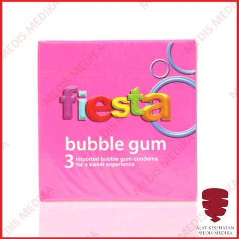 Fiesta Bubble Gum Isi Kondom Wangi Permen Karet Alat Kontrasepsi Kb