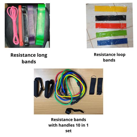 Resistance Bands, (Loop bands, Long bands & Resistance Bands with h...