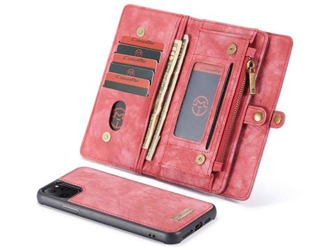 Caseme Iphone Pro Hoesje Portemonnee Case Rood