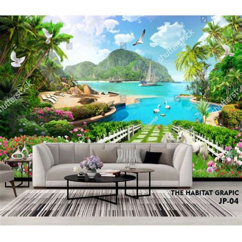 Jual Wallpaper Custom Pemandangan Pantai D Wallpaper Pemandangan