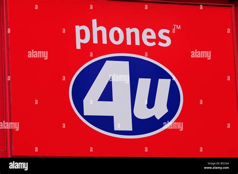 Phones 4U mobile phone shop sign logo, Cambridge, England, UK Stock ...