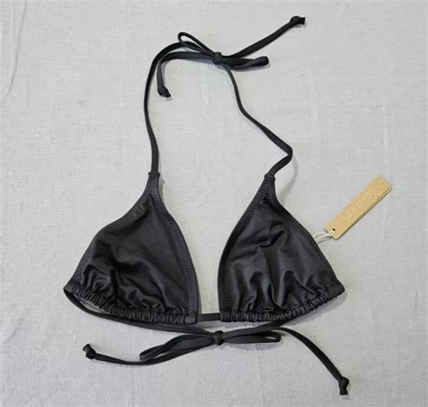 Skims Triangle Bikini Top Size Medium Onyx Signature Swim Kim