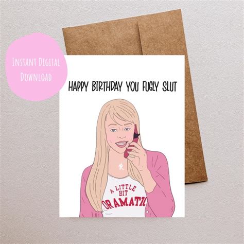 Mean Funny Birthday Card Etsy