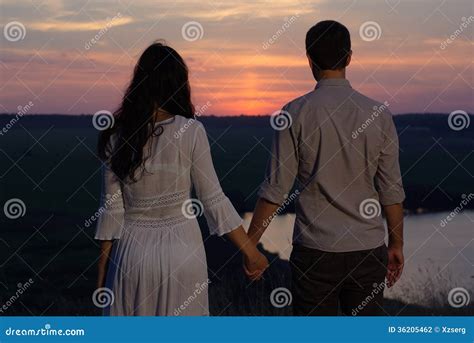 Couple Sweetheart At Sunset Stock Photo Image Of Light Nature 36205462