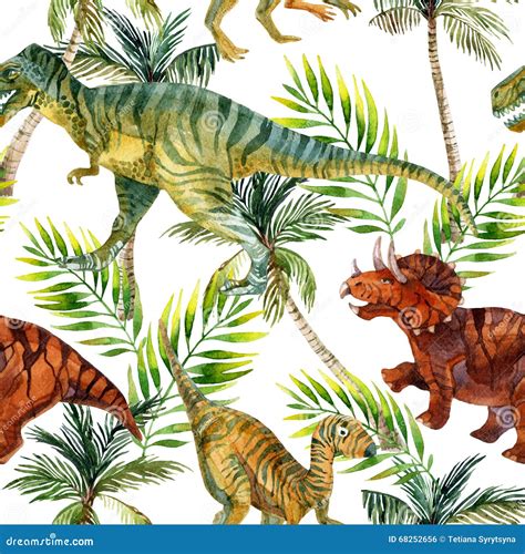 Modelo Incons Til De La Acuarela Del Dinosaurio Stock De Ilustraci N