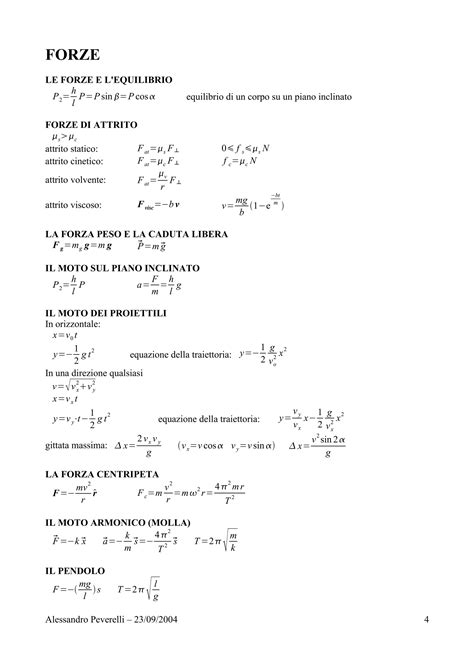 A Peverelli Fisica Formulario Di Meccanica Classica PDF