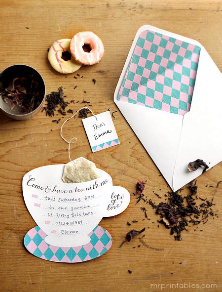 Printable Tea Party Invitations Mr Printables