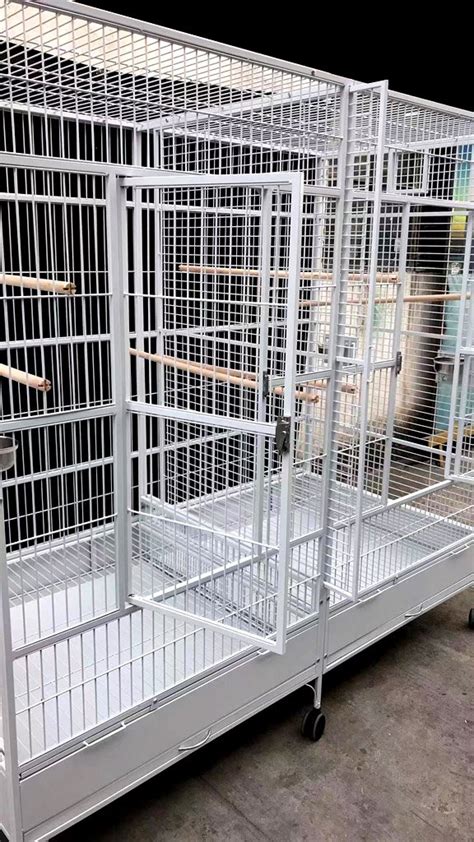 Large Double Macaw Parrot Cockatoo Bird Breeder Pet Cage W Divider