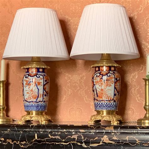 Proantic Paire De Lampes En Porcelaine Imari