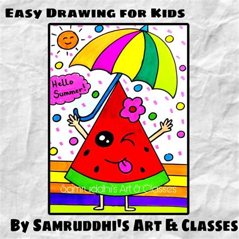 Summer Drawing for Kids | Drawing for kids, Art drawings for kids, Easy ...