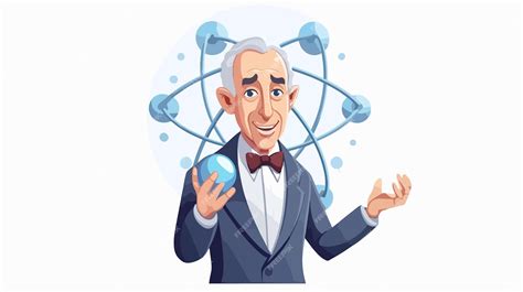 Niels Bohr Atom Model Cartoon Vector Illustration Premium Ai