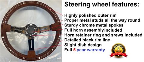 WOOD CHROME 14 STEERING WHEEL BOSS KIT HUB FIT CLASSIC AUSTIN ROVER