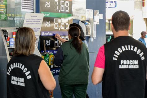 Agentes Do Procon De Barra Mansa Fiscalizam Postos De Combustíveis A