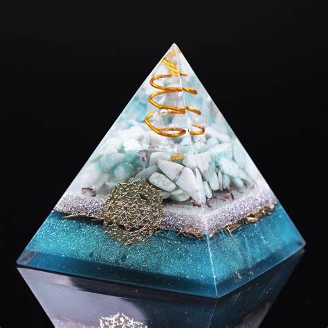 Powerful Amazonite Crystal Orgone Pyramid Orgone Pyramids