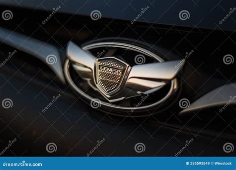 Emblem of the Genesis Logo Adorns the Front of a Luxury Car Editorial ...