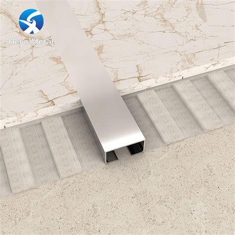 Floor Stainless Steel Profile Anodised Metal Trim U Shape Edge Flooring Trim China Tile