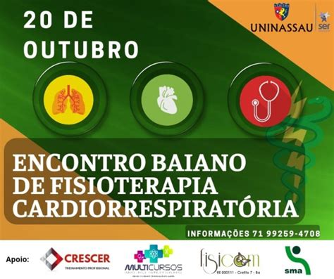 Encontro Baiano De Fisioterapia Cardiorrespirat Ria Em Salvador Sympla