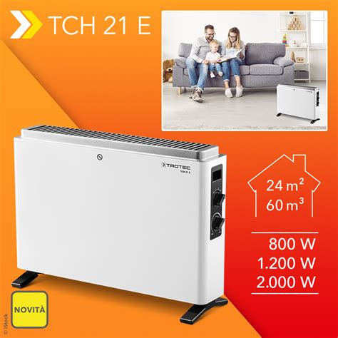 NOVITÀ Convettore TCH 21 E 2 000 W di conveniente calore con 3 livelli