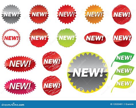 New Sticker Stock Vector Illustration Of Innovation 13533401