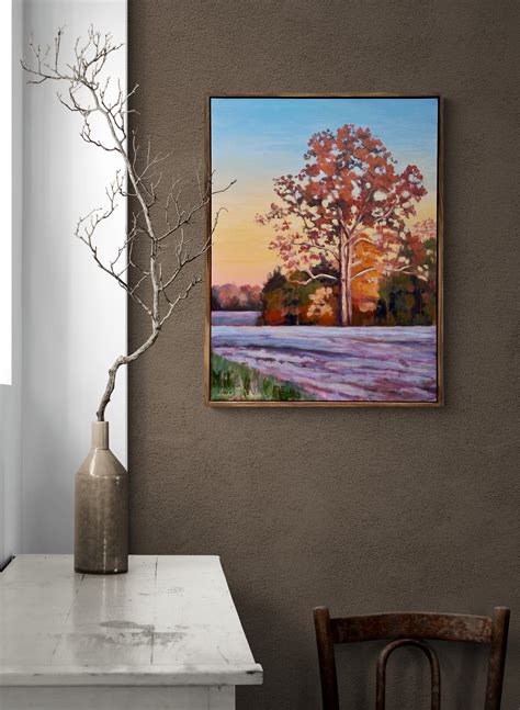 Autumn Sunset Painting Fall Trees Painting Autumn - Etsy