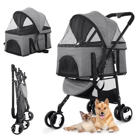 Dog Stroller Pet Strollers 3 Wheel Doggy Stroller For Small