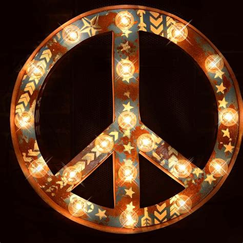 Lighted Peace Sign Etsy