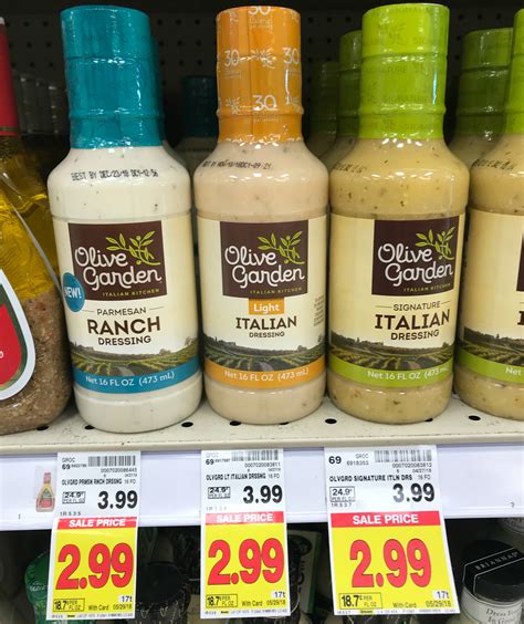 Pay Only 1 99 For Olive Garden Dressings Including Parmesan Ranch New Kroger Krazy