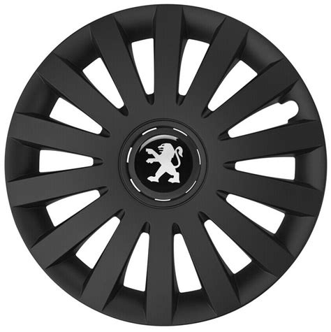 X Wheel Trims Wheel Covers Fit Peugeot Black Matt Ebay