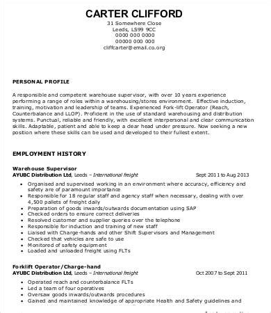 Warehouse Worker Resume - 8+ Free Sample, Example, Format