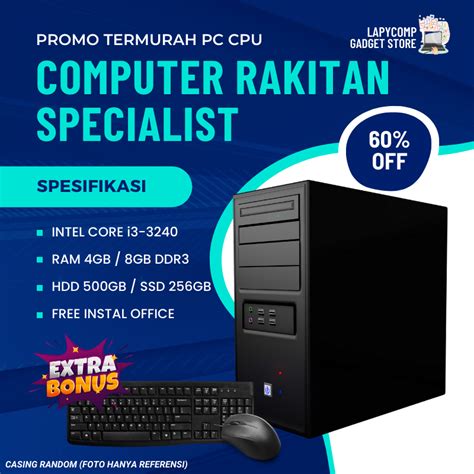 Jual Komputer Cpu Rakitan Intel Core I Siap Pakai Gb Ram Hdd