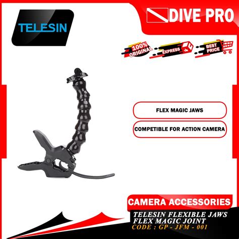 Jual Telesin Flexible Jaws Flex Magic Joint Clamp Mount For Action