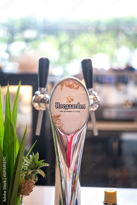 Thailand April 2023 The Tap Of Hoegaarden Draught Beer World