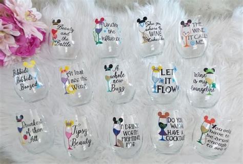 Disney Princess Inspired Wine Glasses Disney Princess Wine Glass Disney Bridesmaid Ts Disney