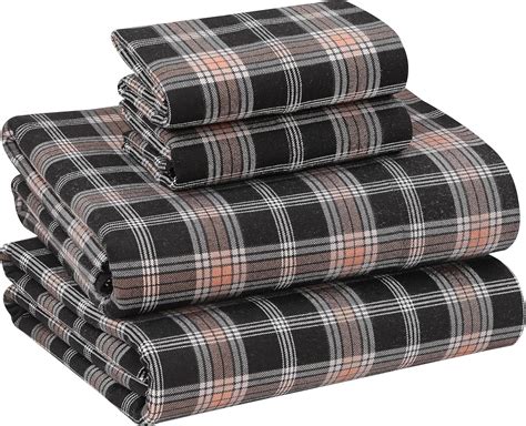 Amazon Ruvanti Flannel Sheets Full Size Cotton Brushed Bed